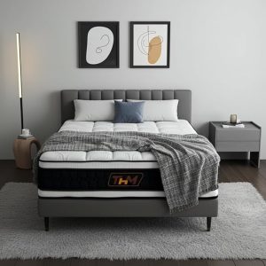 Marbella Double Size 30 cm Hybrid Reversible Pocket Spring Mattress 120x200 with Orthopedic Comfort, Cooling Gel & Breathable Fabric – Motion Isolation