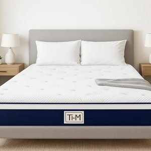 Marbella 25CM California Queen Hybrid Mattress 160x200 cm | Medium Firm Memory Foam & Pocket Spring Mattress | Pressure Relief | Motion Isolation | Breathable Comfort | Durability