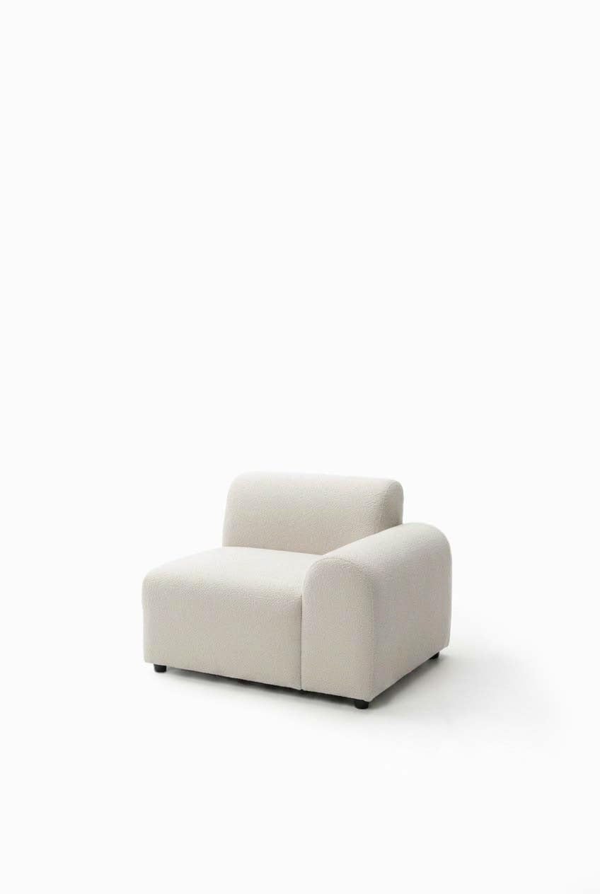 Kallia Stone Ivory Arm Module Left Facing