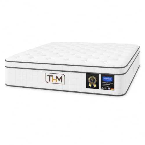 Marbella Hybrid 20 cm Pocket Spring Mattress 200x200 with Memory Foam Gel, Motion Isolation & Pressure Relief – Orthopedic Support for Back Pain Medium Firm Comfort - Image 5