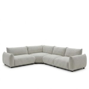 Alannah Light Grey L-Shape Sectional Sofa Left Facing