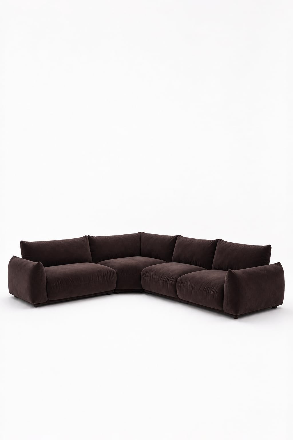 Alannah Espresso L-Shape Sectional Sofa Left Facing