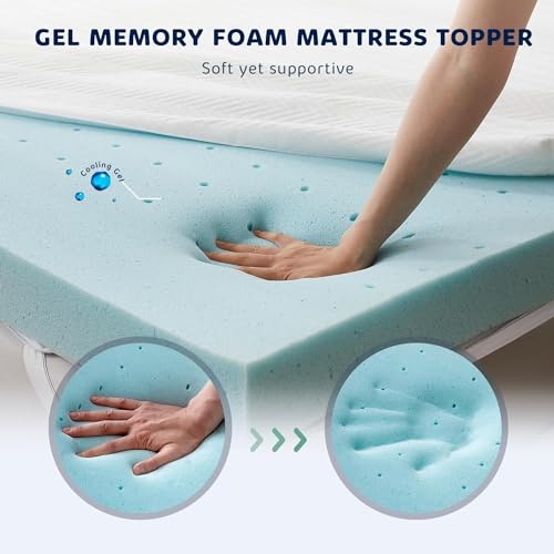 Gel Infused Memory Foam Luxury hotel mattress topper fluffy and ultra-soft, 5 size available (Double - 120x200, 2") - Image 3