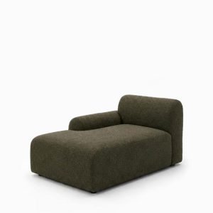 Kallia Olive Wood Chaise Module Right Facing