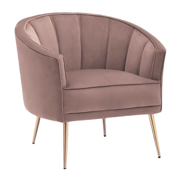 Hseem Velvet Accent Chair 27x30x29Cms Brown