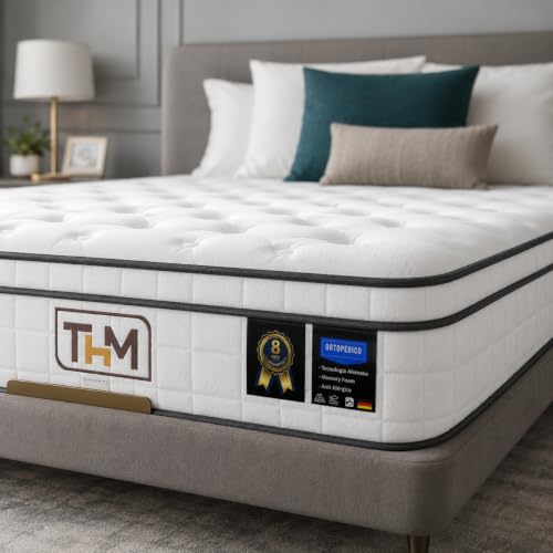 Marbella Hybrid 20 cm Pocket Spring Mattress 200x200 with Memory Foam Gel, Motion Isolation & Pressure Relief – Orthopedic Support for Back Pain Medium Firm Comfort - Image 6