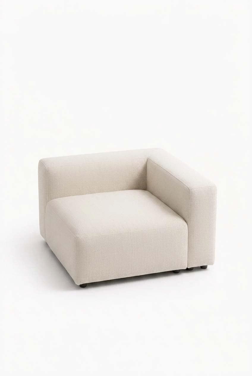 Karina Stone Ivory Arm Module Left Facing