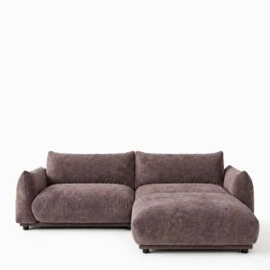 Alannah Cocoa Dust Modular 2 Seater Sofa with Ottoman