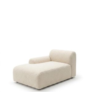 Kallia Cream Boucle Chaise Module Right Facing