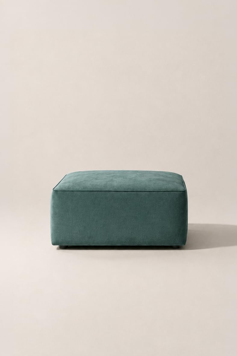 Aysun Forest Green Ottoman