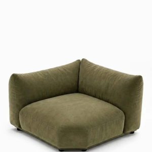 Alannah Dusty Olive Velvet Corner Module