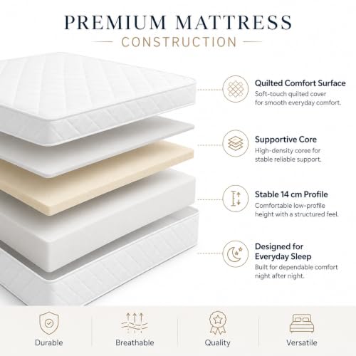 Merbella Orthopedic Medicated Firm Foam Mattress | Firm Feel | Twin XL Bed Mattress | Ortho Medical | Spine Balance for Pressure Relief | L200 × W100 cm | Thickness 14 cm - Image 7