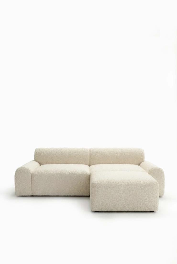 Kallia Cream Boucle 2 Seater with Ottoman