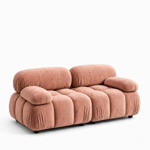 Nuvola Spiced Coral Velvet 3 Seater Sofa