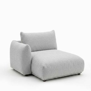 Alannah Light Grey Chaise Module Right Facing