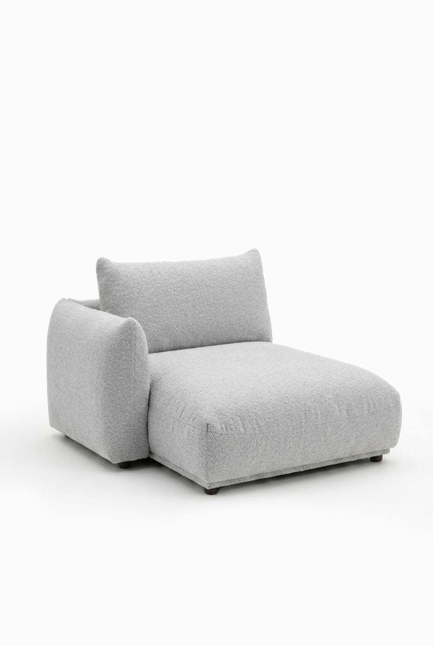 Alannah Light Grey Chaise Module Right Facing