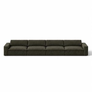 Orvella Olive Wood 4 Seater Sofa