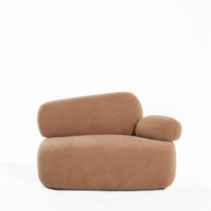 Branka Camel Brown Sofa Chair Left Facing