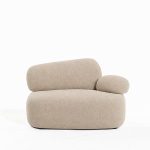 Branka Taupe Sofa Chair Left Facing