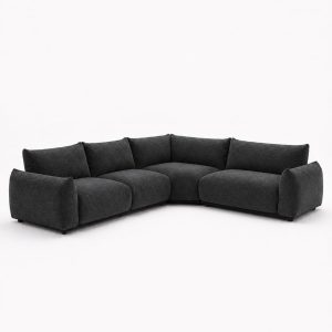 Alannah Charcoal L-Shape Sectional Sofa Right Facing