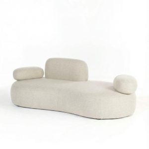 Branka Off White 3 Seater Sofa Right Facing