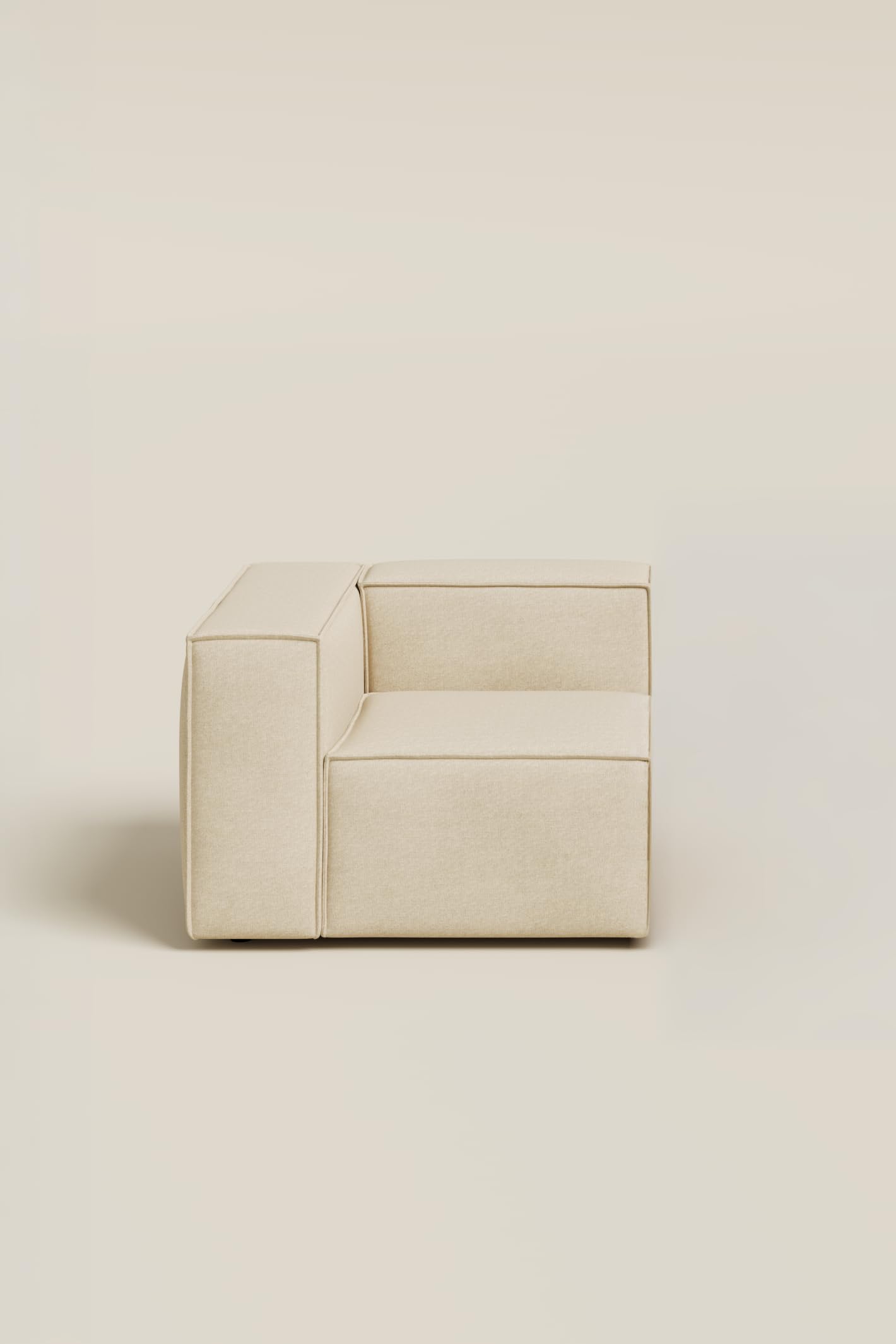 Safa Light Beige Corner & Arm Module Sofa Right Facing