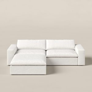 Orvella Off White Modular 4 Seater Sofa with Ottoman