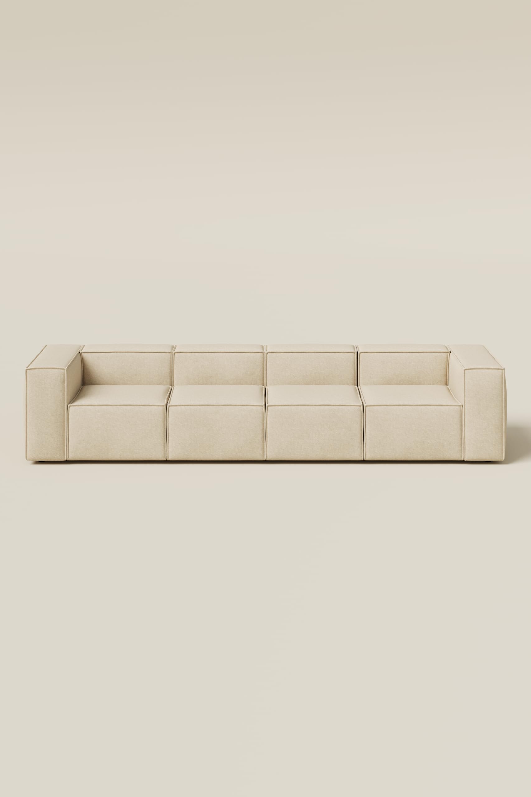Safa Light Beige 3 Seater Sofa