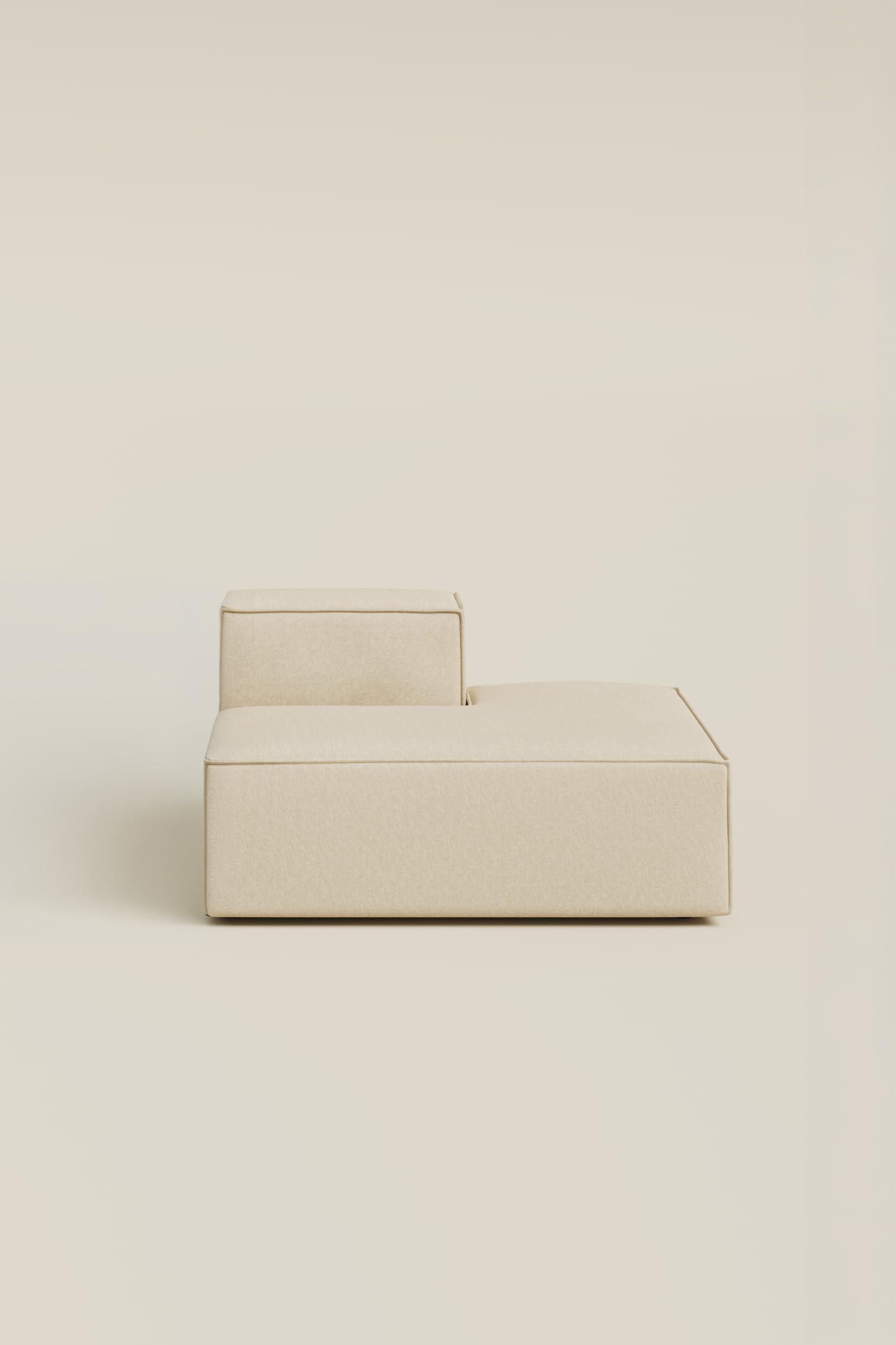 Safa Light Beige Chaise Module Right Facing