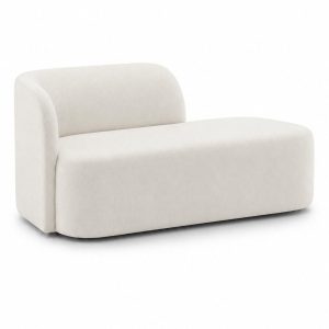 Leonie Ivory Chaise Sofa Right Facing