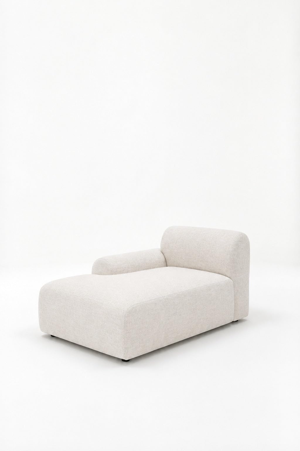 Kallia Stone Ivory Chaise Module Right Facing