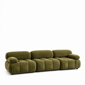 Nuvola Dusty Olive Velvet 3 Seater Sofa