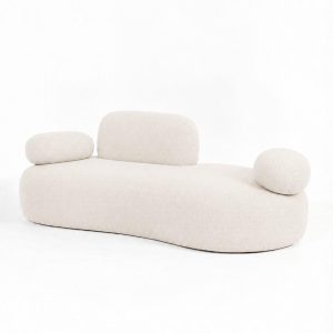 Branka Ivory 3 Seater Sofa Right Facing