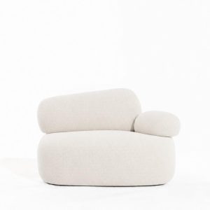 Branka Ivory Sofa Chair Left Facing