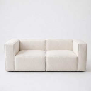 Safa Off White Boucle 3 Seater Modular Sofa
