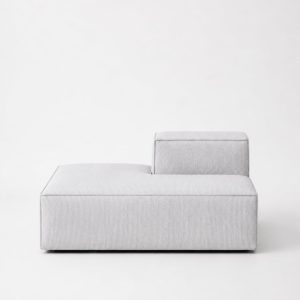 Safa Light Grey Chaise Module Left Facing