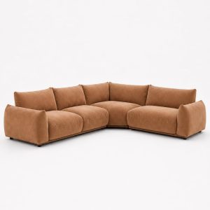 Alannah Camel Brown L-Shape Sectional Sofa Right Facing