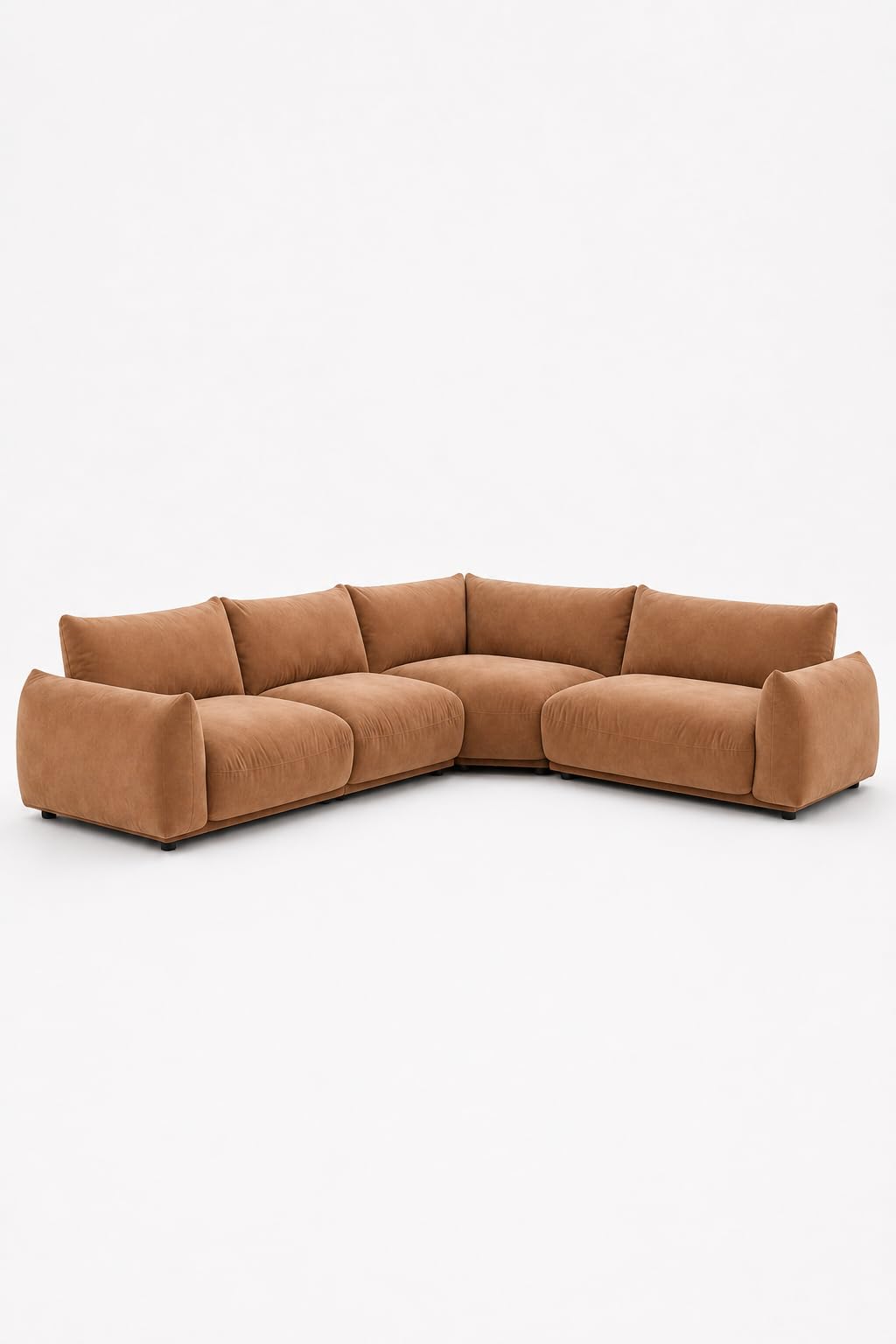 Alannah Camel Brown L-Shape Sectional Sofa Right Facing