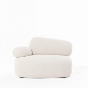 Branka Ivory Sofa Chair Right Facing