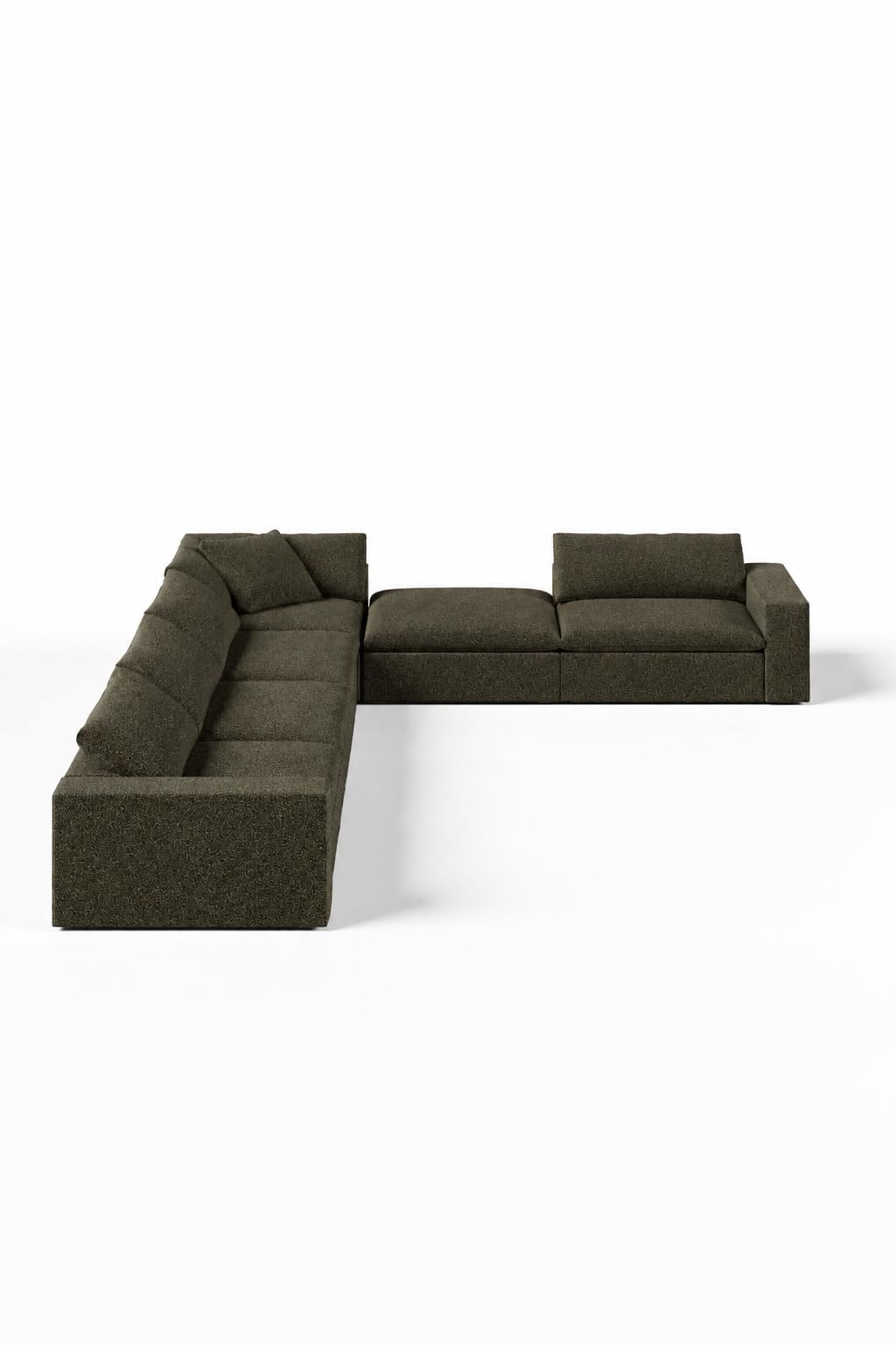 Orvella Olive Wood Modular 5 Seater Sofa with Corner Module