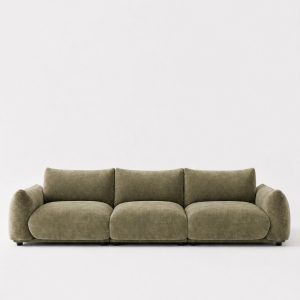 Alannah Light Olive Green Modular 3 Seater Sofa