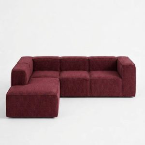 Safa Mulberry 3 Seater Modular Sofa with Chaise Left Facing