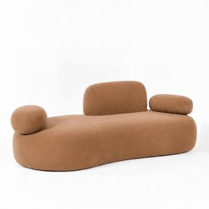 Branka Camel Brown 3 Seater Sofa Left Facing