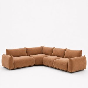 Alannah Camel Brown L-Shape Sectional Sofa Left Facing