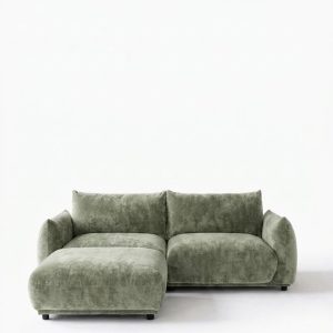 Alannah Pistachio Green Modular 4 Seater Sofa with Ottoman