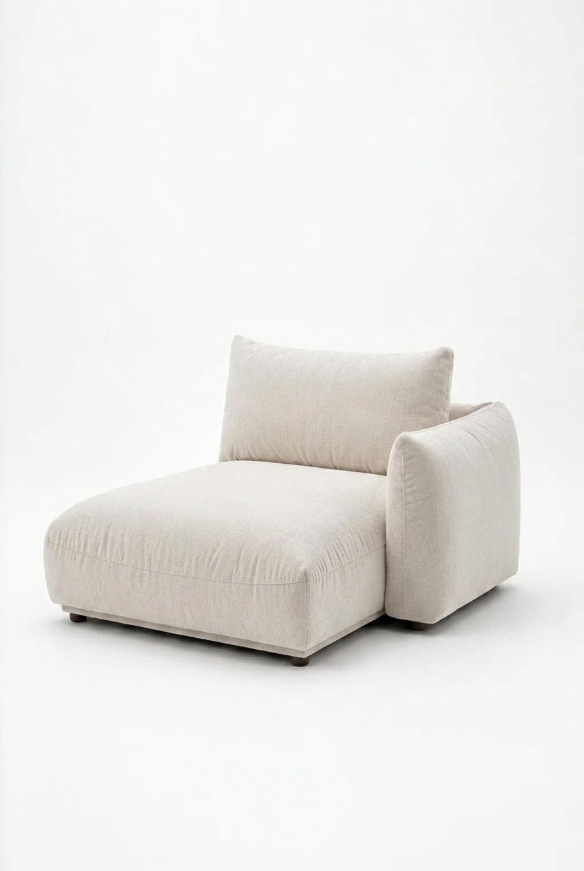 Alannah Ivory Chaise Module Left Facing