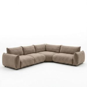 Alannah Taupe L-Shape Sectional Sofa Right Facing