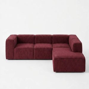 Safa Mulberry 3 Seater Modular Sofa with Chaise Right Facing