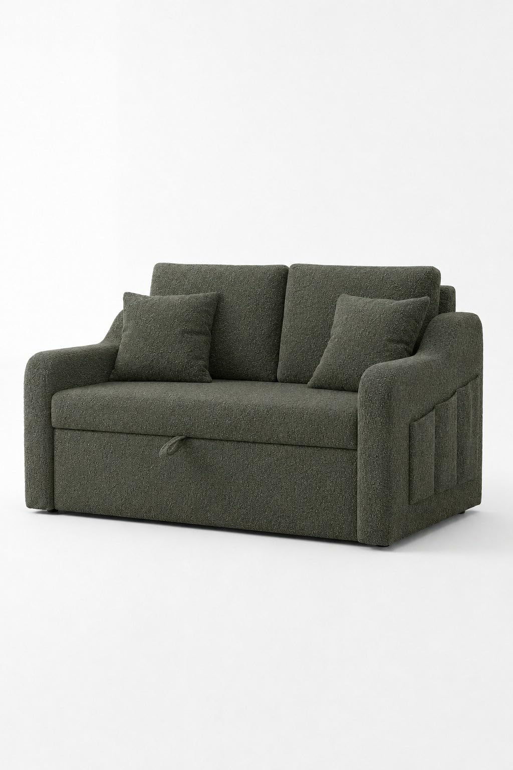 Elios Olive Wood Convertible Sofa Bed