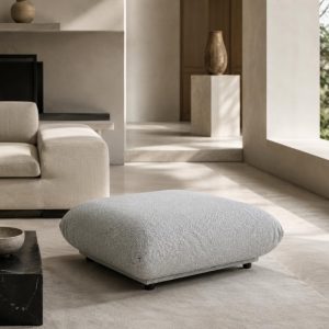 Alannah Grey Ottoman 84CM Width x 35CM Height